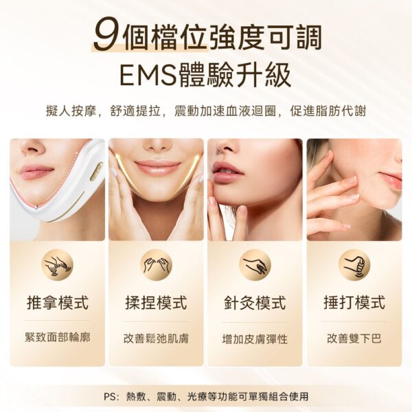 ANLAN-V Facial Beauty Device, heiße Kompresse, 4-poliges EMS-Gesichtsmassagegerät - Image 5